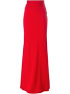 Alexander Mcqueen A-line Maxi Skirt, Women's, Size: 38, Red, Silk/acetate/viscose