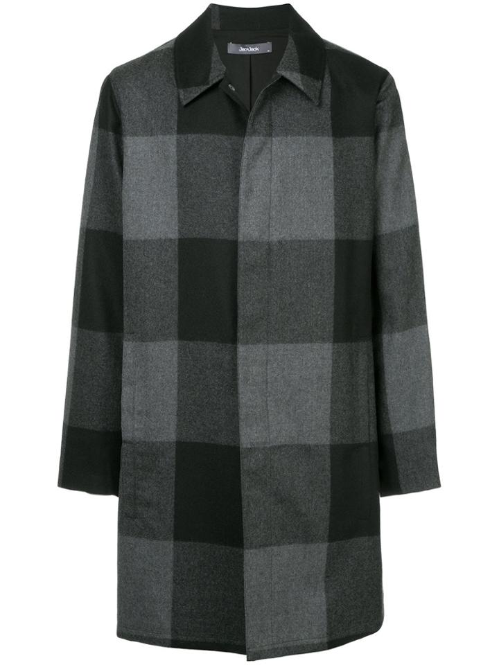 Jac+ Jack Bold Check Coat - Grey