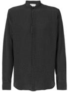 Saint Laurent - Yves Collar Printed Shirt - Men - Silk - 40, Black, Silk