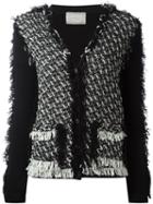 Lanvin Tweed Cardigan, Women's, Size: Medium, Black, Cotton/polyamide