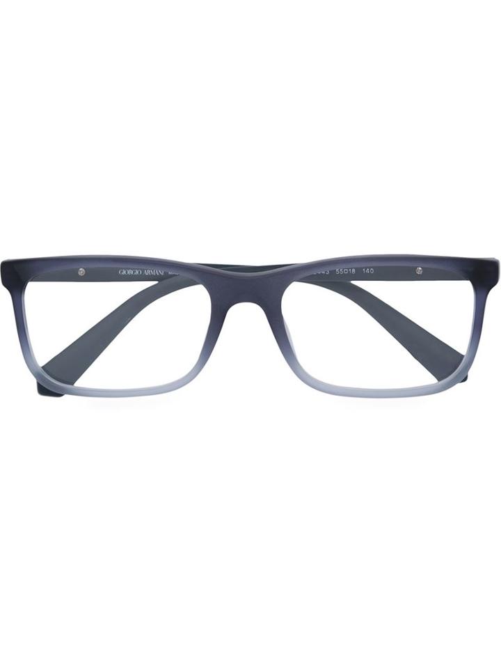 Giorgio Armani Square Frame Glasses, Grey, Acetate