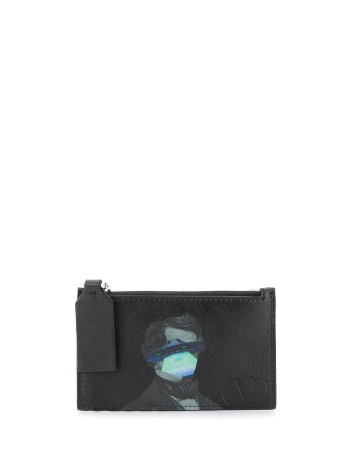 Valentino Valentino Garavani Face Ufo Wallet - Black