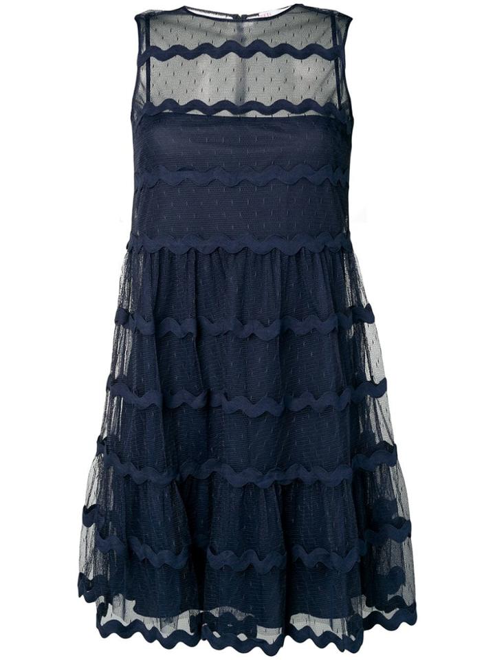 Red Valentino Wavy Tulle Dress - Blue