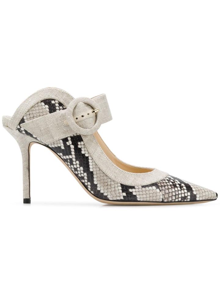 Jimmy Choo Hendrix 85 Mules - Neutrals