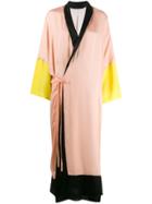 Haider Ackermann Colour Block Robe Wrap Dress - Pink