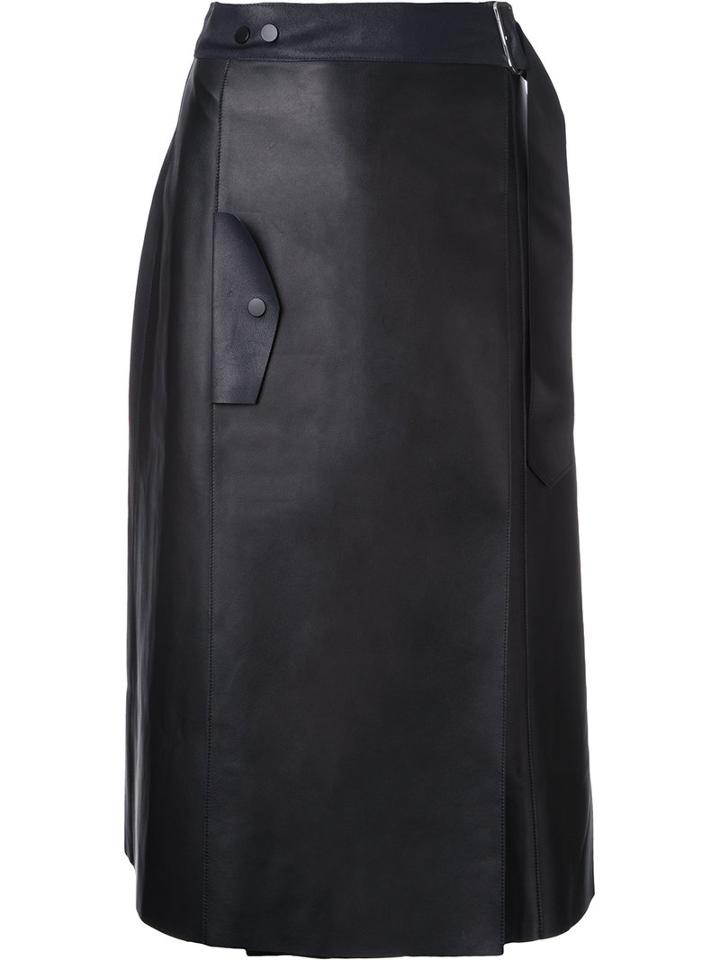 Dion Lee - Trench Skirt - Women - Leather - 10, Blue, Leather