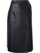 Dion Lee - Trench Skirt - Women - Leather - 10, Blue, Leather