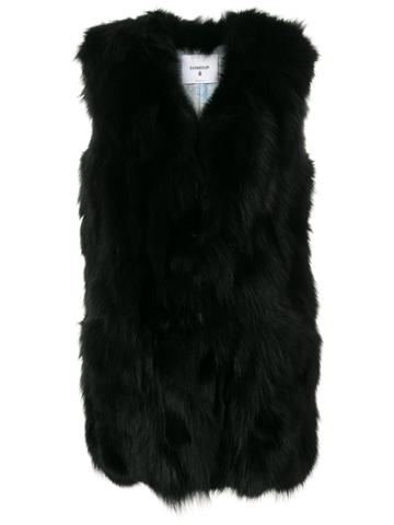 Dondup Long Fur Vest - Black