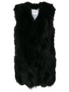 Dondup Long Fur Vest - Black