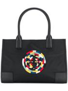 Tory Burch Ella Embroidered Mini Tote - Black
