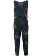 Diesel - Floral-print Jumpsuit - Women - Viscose - Xxs, Grey, Viscose