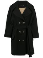 À La Garçonne Oversized Wool Coat - Black