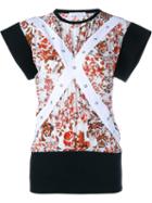 J.w. Anderson Criss-cross Floral Print T-shirt