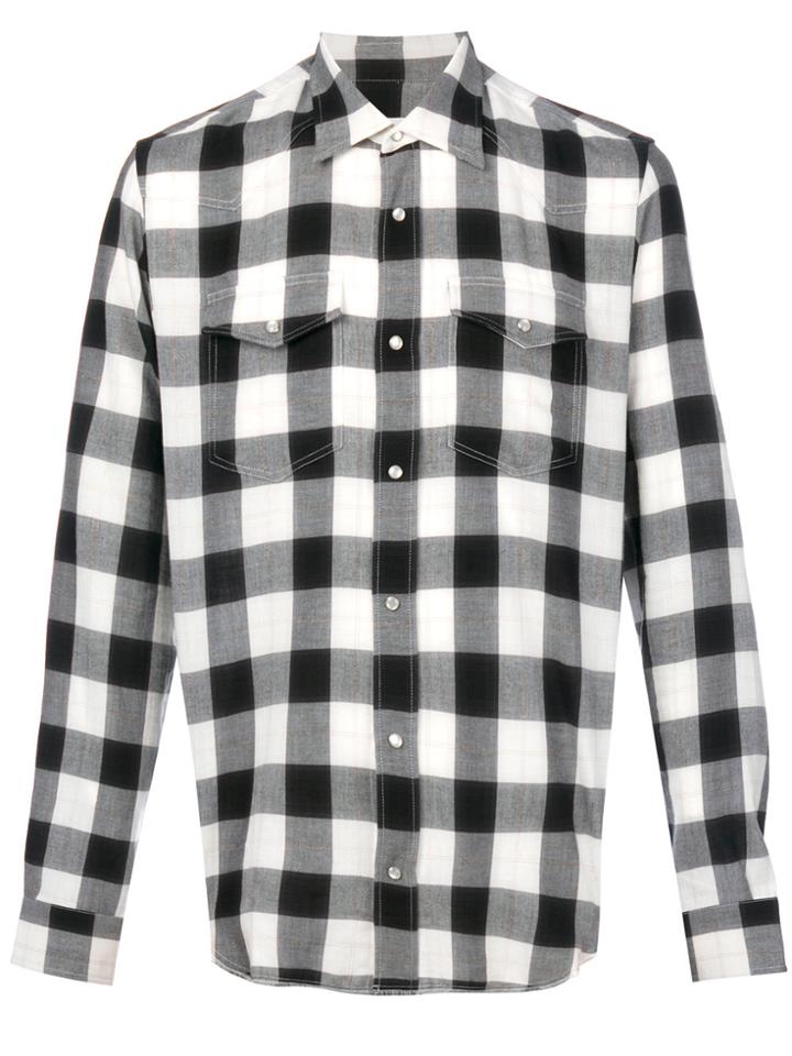 Maison Margiela Classic Plaid Shirt - Black