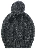 Moncler Cable Knit Beanie - Grey