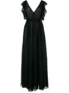 Philosophy Di Lorenzo Serafini Sleeveless Broderie Anglaise Full Length Dress, Women's, Size: 40, Black, Polyester