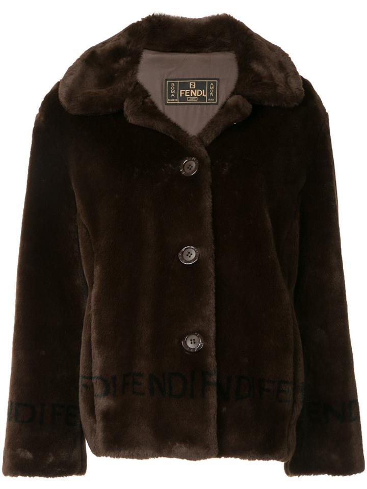 Fendi Vintage Faux Fur Jacket - Brown