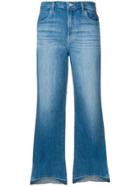 J Brand Wide Leg Cropped Jeans - Blue