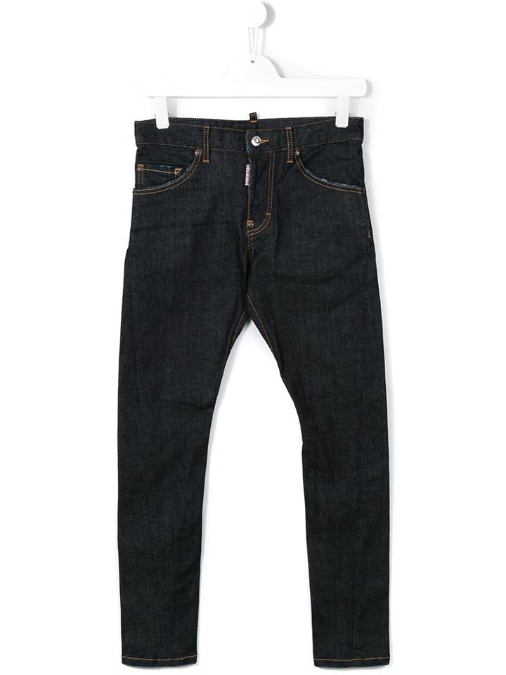 Dsquared2 Kids 'kenny Twist' Skinny Jeans, Boy's, Size: 14 Yrs, Blue