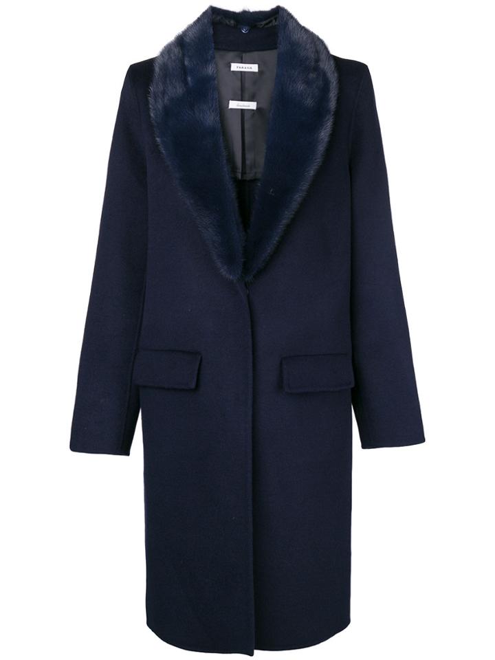 P.a.r.o.s.h. Silhouette Fitted Coat - Blue