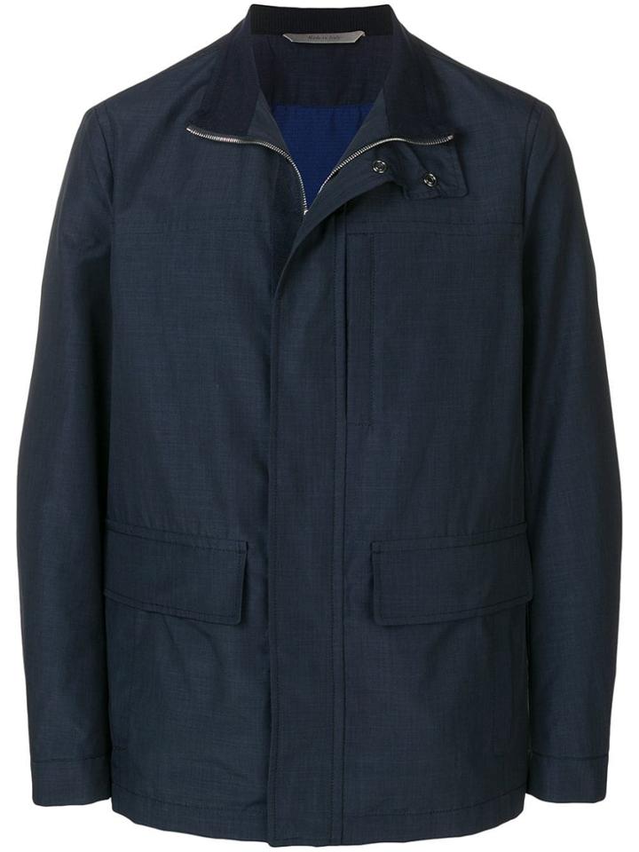 Canali Zip-up Jacket - Blue