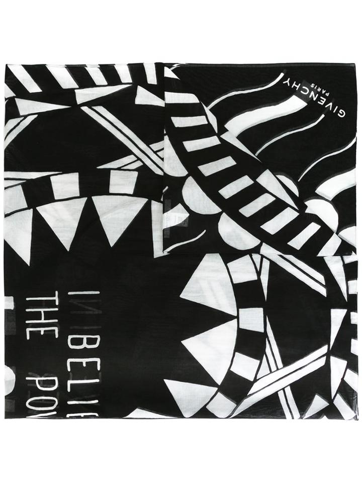 Givenchy Power Of Love Printed Scarf - Black