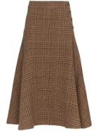 Rejina Pyo High Waist Checked Skirt - Brown