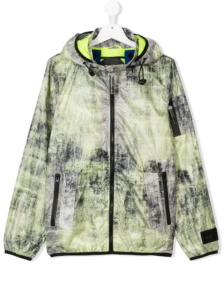 Diadora Junior Printed Jacket - Green