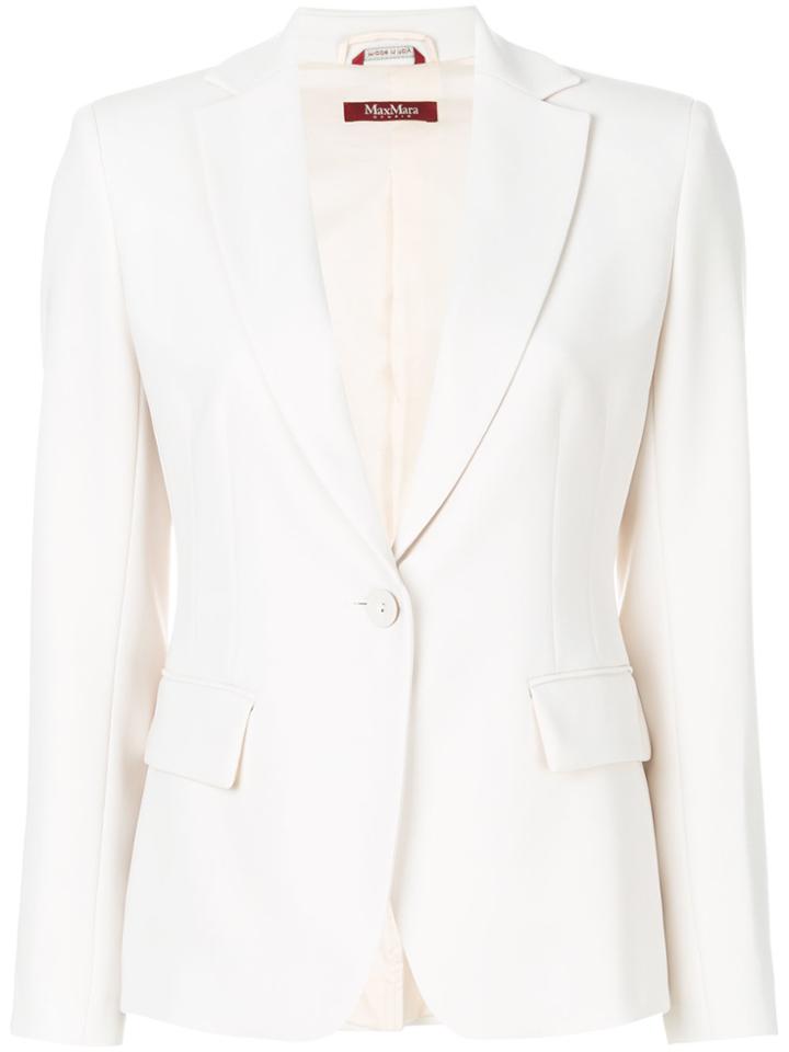 Max Mara Studio Classic Fitted Blazer - Nude & Neutrals
