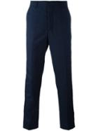 Ami Alexandre Mattiussi Carrot-fit Trousers, Size: 44, Blue, Wool