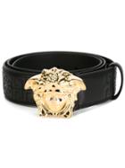 Versace 'palazzo Medusa' Belt, Men's, Size: 85, Black, Leather