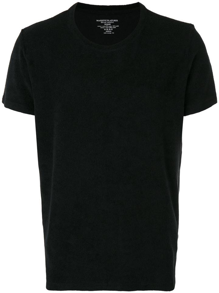 Majestic Filatures - Round Neck T-shirt - Men - Cotton/modal - L, Black, Cotton/modal