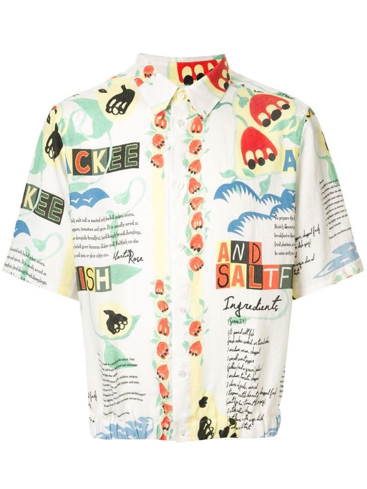 Martine Rose Print Detail Shirt - White