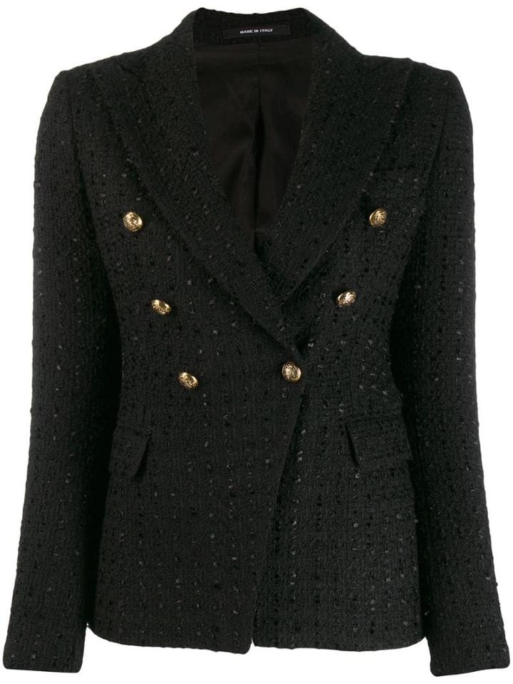 Tagliatore Jalicya Tweed Blazer - Black
