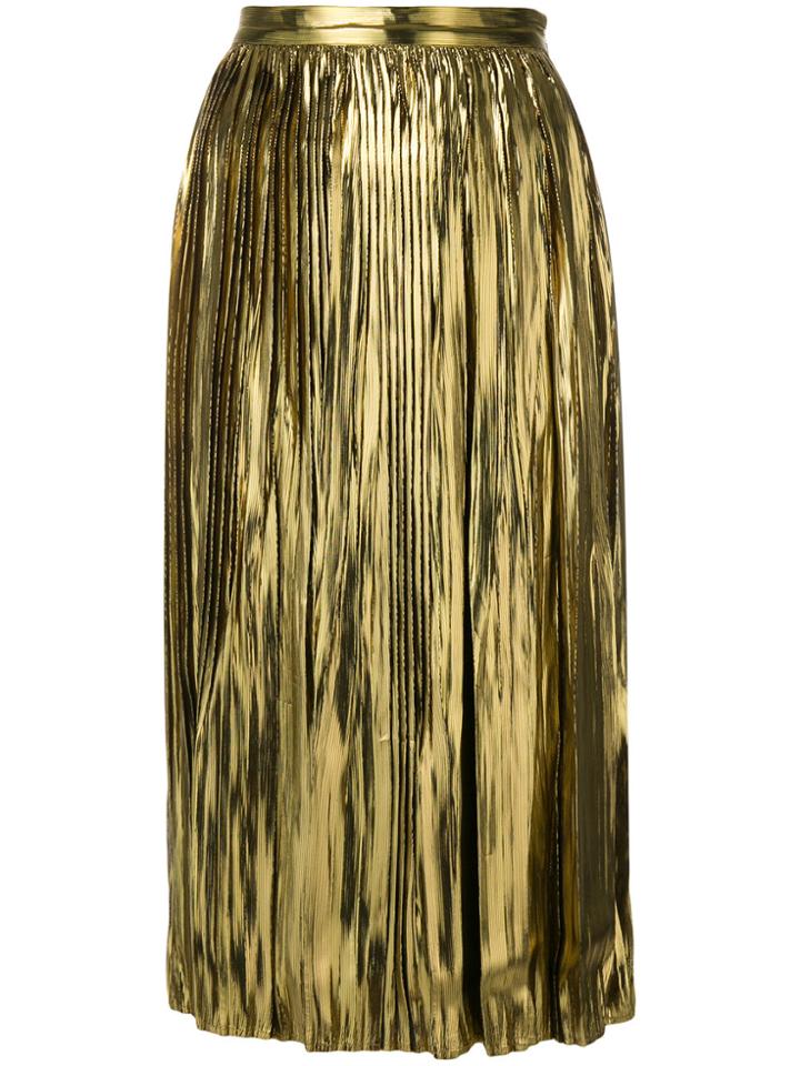 Mes Demoiselles Lurex Pleat Skirt - Metallic
