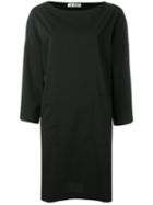 Barena - Longsleeved Shift Dress - Women - Cotton/polyester/spandex/elastane - 40, Women's, Black, Cotton/polyester/spandex/elastane