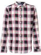 Ps By Paul Smith Long-sleeved Checked Shirt - White