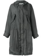 Katharine Hamnett Hooded Parka, Women's, Size: Medium, Green, Silk