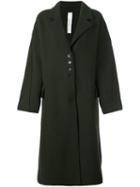 Damir Doma 'cooper' Long Coat, Women's, Size: Xs, Green, Cotton/polyamide/cupro/virgin Wool