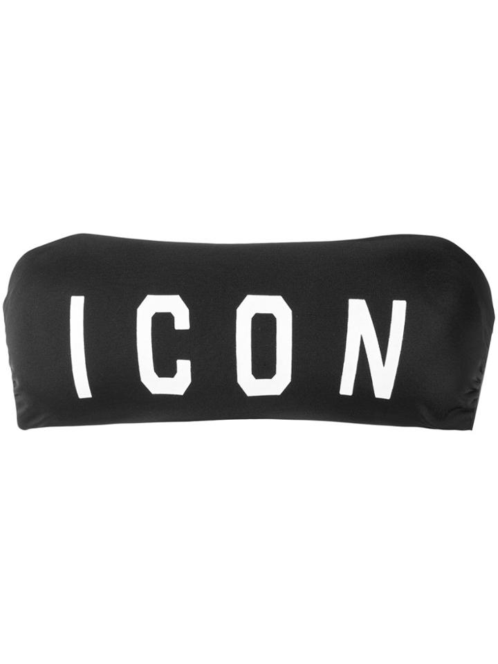 Dsquared2 Icon Bikini Top - Black