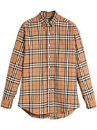 Burberry Button-down Collar Vintage Check Cotton Shirt - Yellow