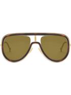 Fendi Eyewear Futuristic Fendi Sunglasses - Brown
