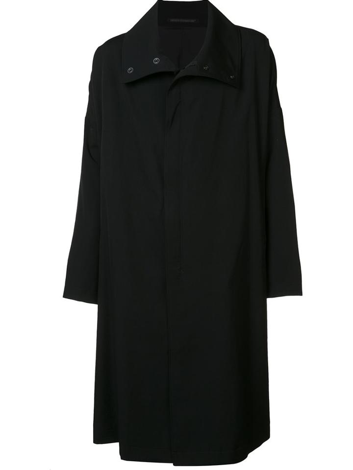 Yohji Yamamoto Stand Collar Coat, Men's, Size: 3, Black, Cupro/wool