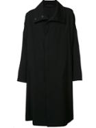Yohji Yamamoto Stand Collar Coat, Men's, Size: 3, Black, Cupro/wool