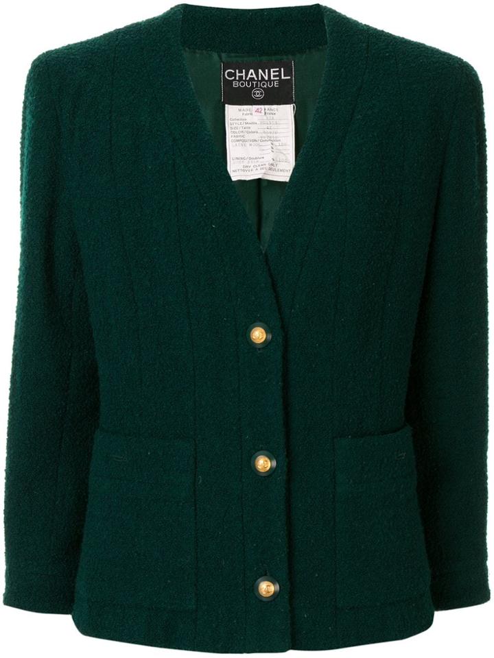 Chanel Pre-owned 1993's Long Sleeve Jacket - Green