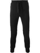 Dolce & Gabbana Ribbed Detail Track Pants, Men's, Size: 52, Black, Cotton