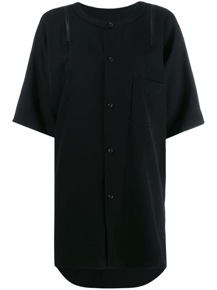 Yohji Yamamoto Oversized Button-front T-shirt - Black