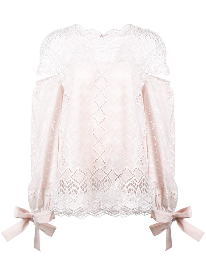 Jonathan Simkhai Diamond Blouse - Pink & Purple