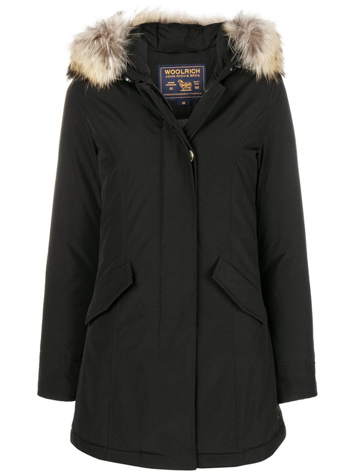Woolrich Fur Raincoat - Black