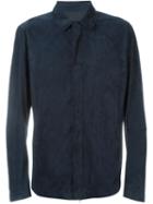 Emporio Armani Zip Front Lambskin Jacket, Men's, Size: 50, Blue, Lamb Skin